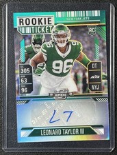 LEONARD TAYLOR III 2024 CONTENDERS OPTIC #155 ROOKIE TEAL PRIZM RC AUTO 34/99