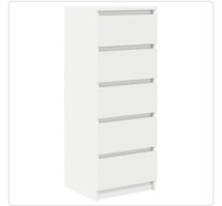 Brand New vidaXL 5 Drawer Sideboard White 37.5x35x99cm Storage Cabinet