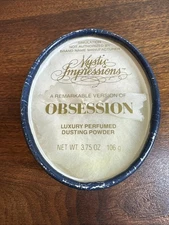 Vintage New Mystic Impressions Obsession Luxury Perfumed Dusting Powder