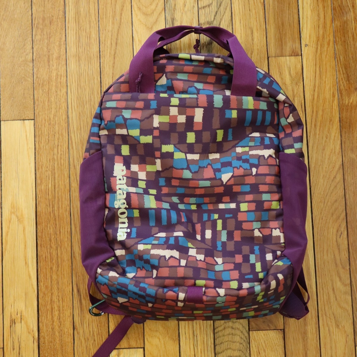 New Patagonia Atom Tote Pack 20L Aztec Fitz Roy Patchwork Laptop