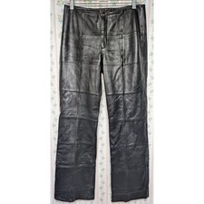 Venus Williams Wilsons Leather Black Panel Pants WOMENS SIZE 6 bootcut lined
