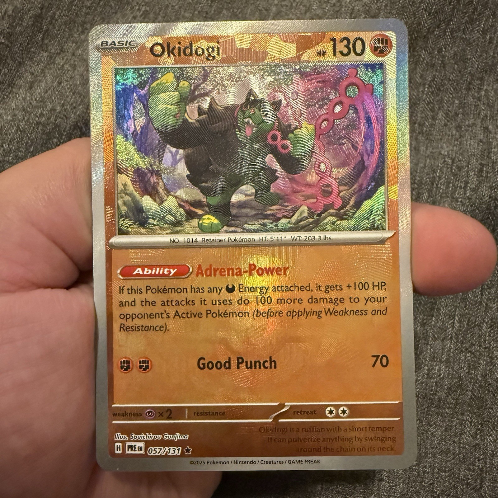 Okidogi 57/131 Pokeball Holo Sv: Prismatic Evolutions