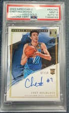 ULTRA RARE POP 2 Impeccable Chet Holmgren PSA 9 Auto 10 JERSEY MATCH 7/10 RC 