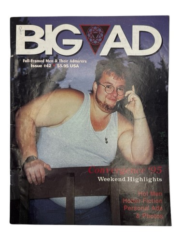 BIG AD Magazine Issue #42 Oct/Nov 1995 Gay Vintage Full-Framed Men