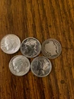 5x U.S. Silver Dimes (Mercury & Roosevelt) | 90% Silver | Junk Silver Lot