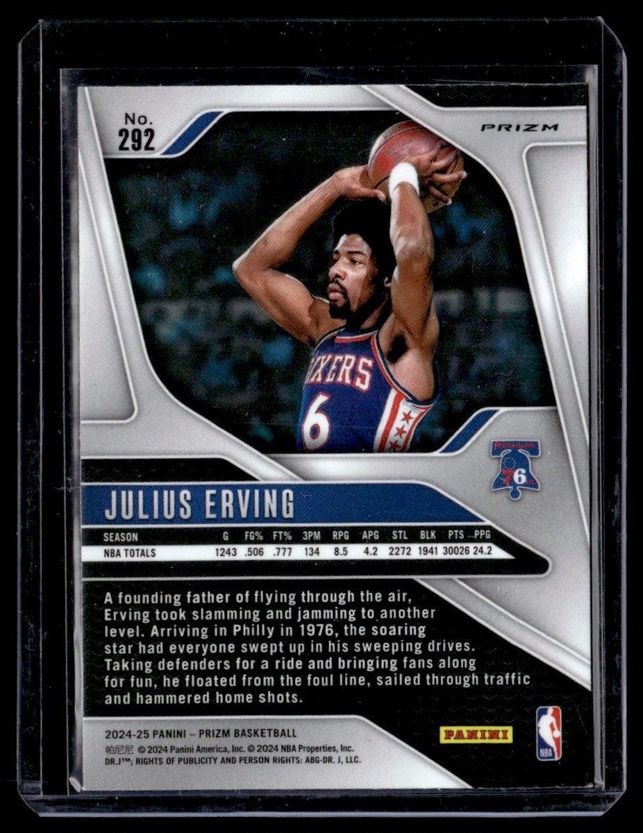 2024-25 Panini Prizm Pink Ice Julius Erving #292 | eBay