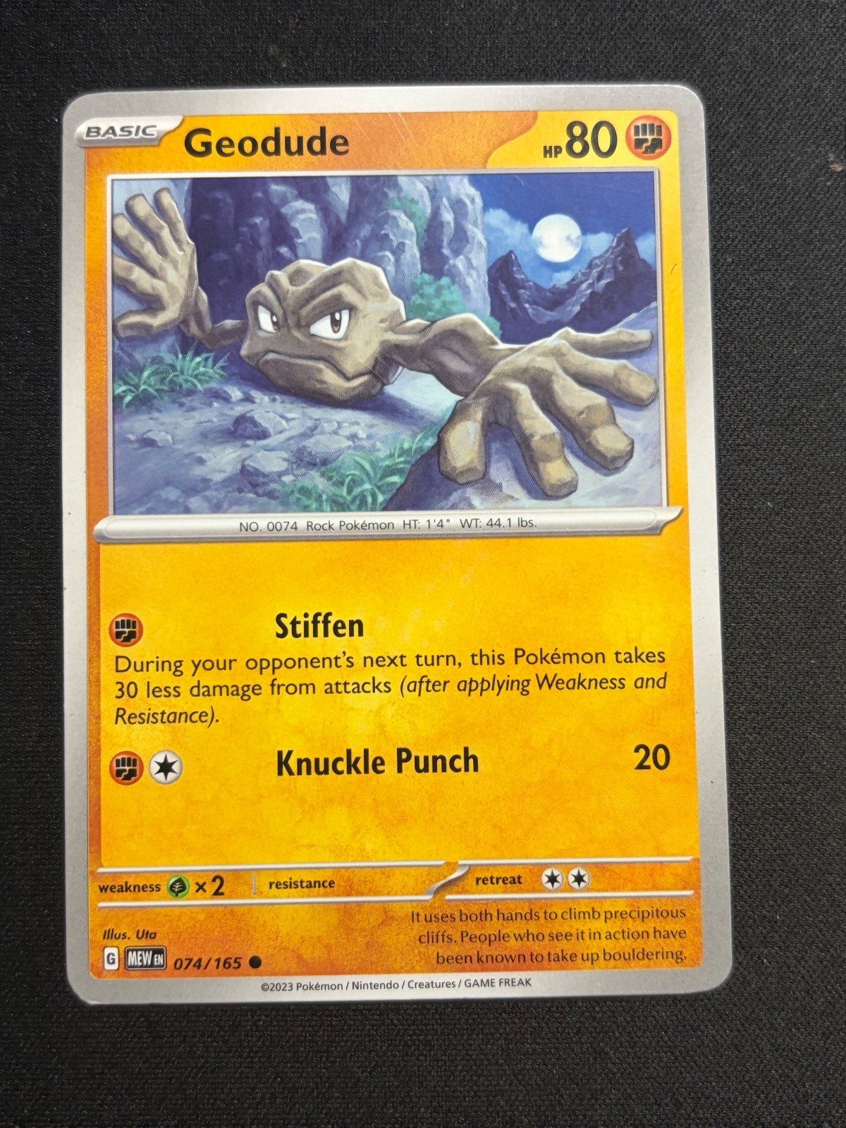 GEODUDE 074/165 151 POKEMON