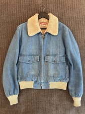 Vintage Levi  s Sherpa Lined Denim Bomber Jacket USA Made Men  s L 1970s/80s