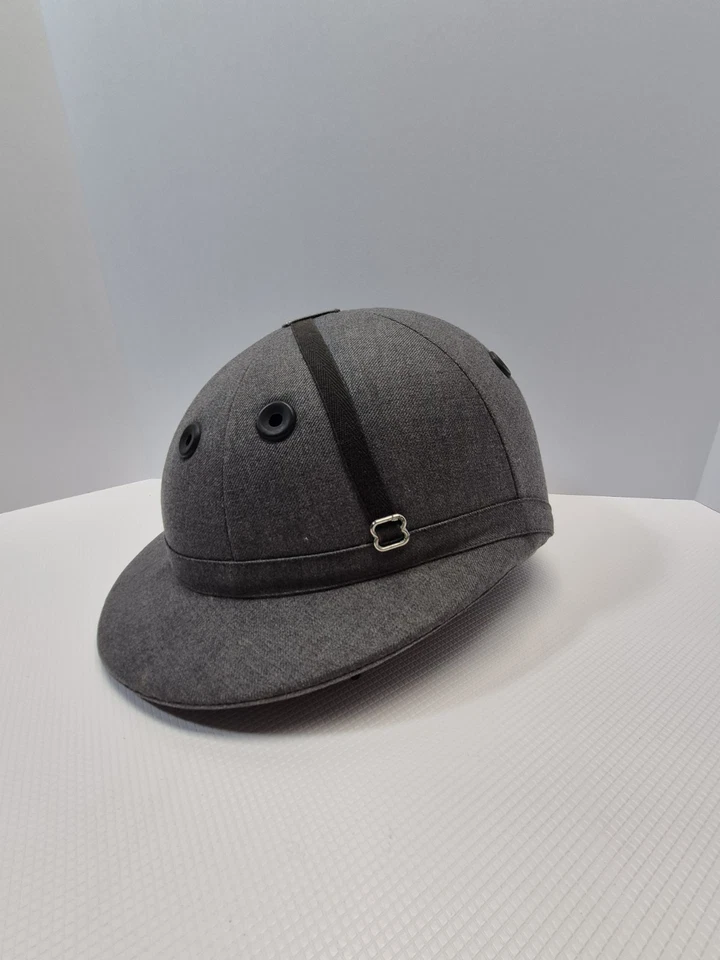 Charles Owen Palermo Polo Reithelm grau Größe 7 (57 cm) Reitsport Sicherheitsmütze