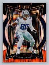2024 Panini Select #69 Tyler Guyton Black & Orange Prizm Shock