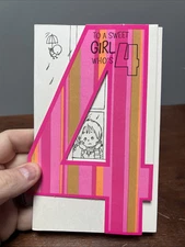 Vintage American Greetings Birthday Card Unused No Envelope 1976 Four Fourth