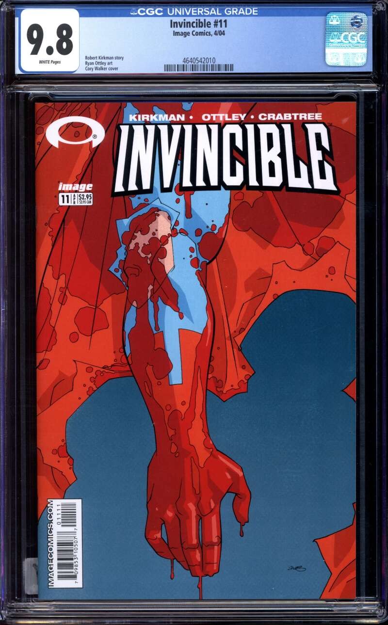 INVINCIBLE #11 CGC 9.8 WHITE PAGES // ROBERT KIRKMAN STORY 2004