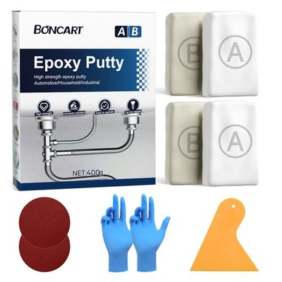 Boncart Epoxy Putty, Multi-Purpose 2-Part Epoxy Filler, Fast Repair Metal AB