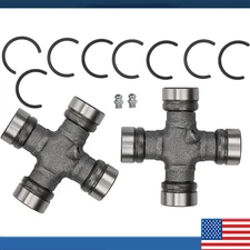 2 Premium Driveshaft Universal Joints Pair Front / Rear Moog 534G Greaseable US