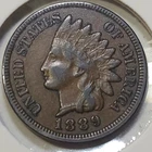 1889 Indian Head Cent - XF+ - 3 Diamonds!