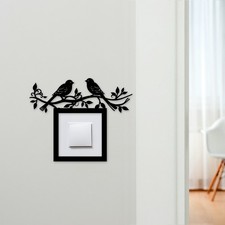 Light Switch Surround Birds Leaves Decorative Switch Plate Cover Frame