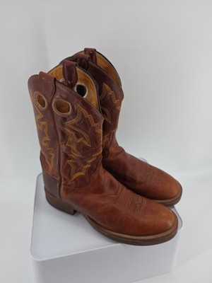 Justin Mens Paluxy Tekno Crepe Leather Brown Cowboy Western Boots 5035 Sz 10.5 D