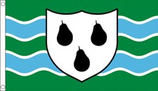 WORCESTERSHIRE FLAG 5' x 3' Worcester Black Pear England Counties English County