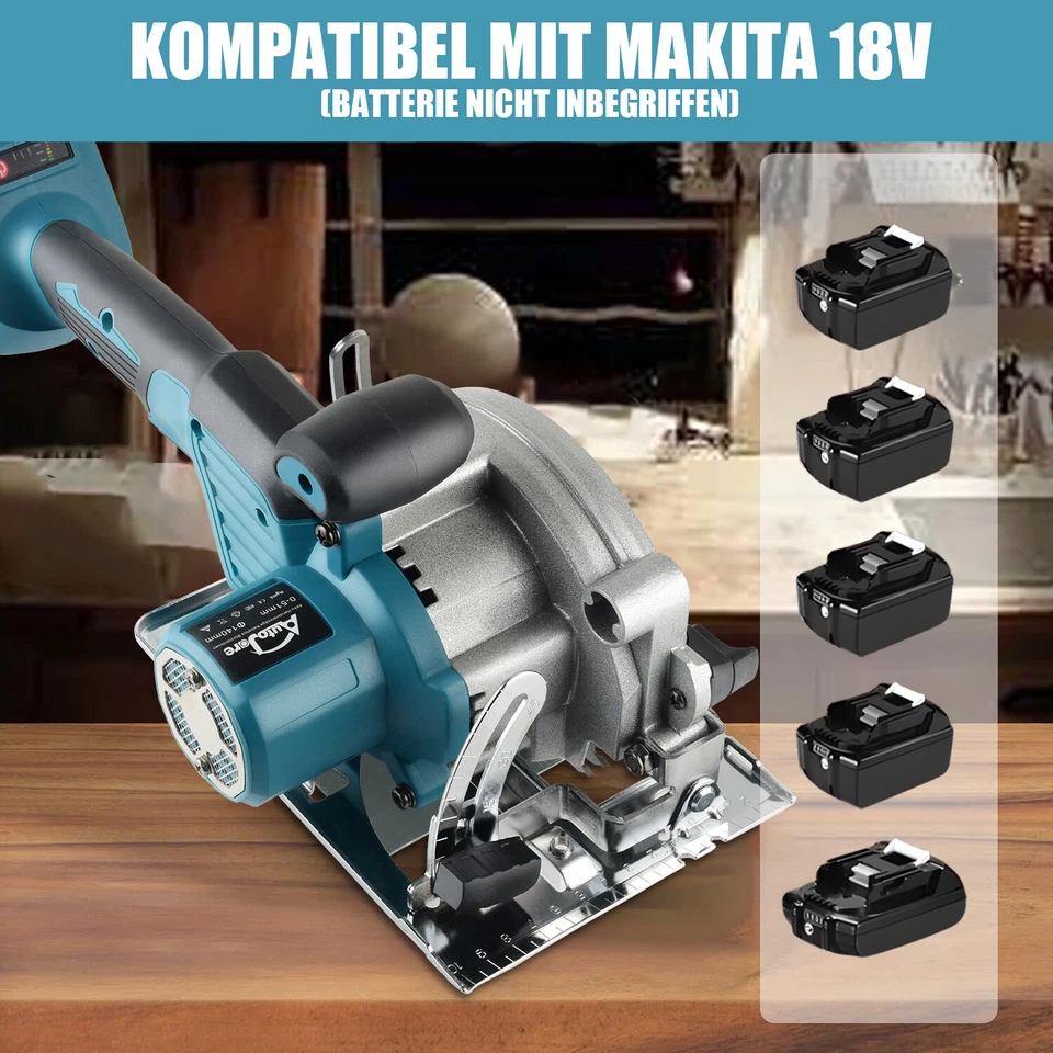 For 18V Makita Cordless Hand Circular Saw Cordless Circular Saw Saw Brushless 140mm DHL - Image 3 of 4