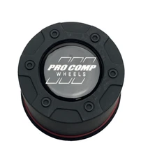#Pro Comp Flat Black Push Thru Wheel Center Cap 8327042 Resin Logo