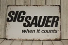 Sig Sauer Tin Sign Metal Poster Vintage Look Pistols Guns & Ammo Shop 97