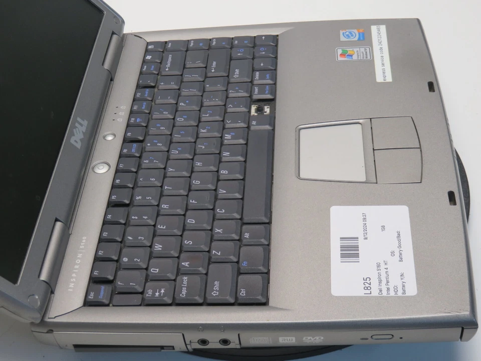 Laptop Dell Inspiron 5160 Intel Pentium 4 HT 1GB Ram 40 GB HD Windows XP sin batería Foto 3 de 4