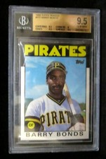 Barry Bonds RC 1986 Topps Traded Rookie Card#11T BGS9.5!Pirates LF RC HOF GOAT