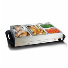 buffet server and food warmer with 4 sectional trays | removable megachef heated