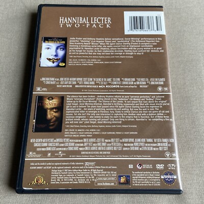 The Silence of the Lambs / Hannibal (DVD 2-Film) Horror Lecter