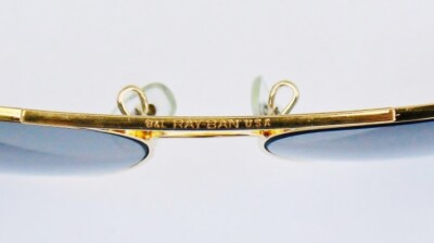 Vintage B&L Ray Ban USA Aviator 58-14 Blueish Gray Changeable