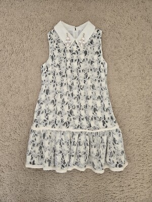 Beautiful Lace Drop Waist Dress Floral XS S Designer Look | eBay