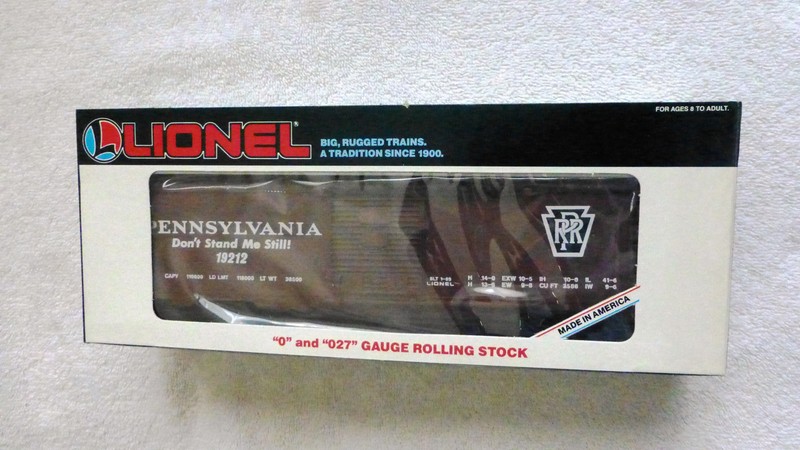 MINT LIONEL 6-19212 PENNSYLVANIA DON'T STAND ME STILL BOXCAR