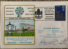 READING V BRENTFORD 1979 DAWN FIRST DAY COVER SIGNED BY STEVE DEATH