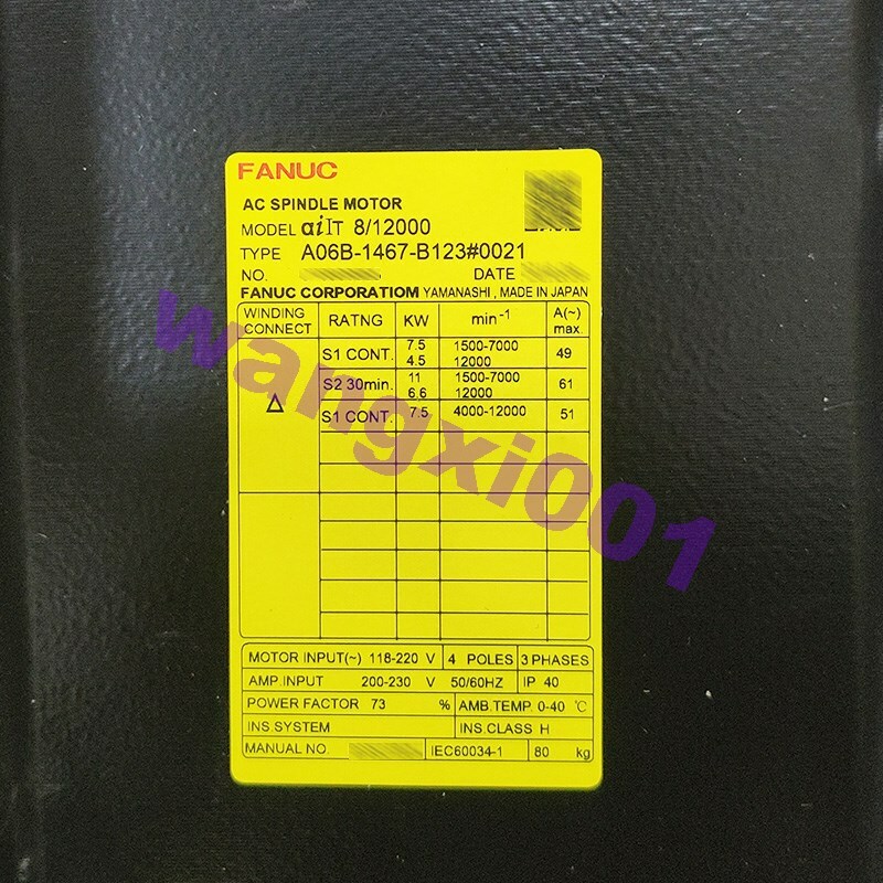 変更済Bobo 1pcs A06B-1467-B123#0021 Fanuc servo motor Brand new unused DHL