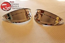 Headlight Headlamp Visors Pair 7 Heavy Duty Chrome Shields Trim Caps Custom Car