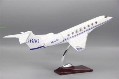 1:70 Gulfstream G650ER Privat with Landing Gear Led Light Painted Jet Model Toys