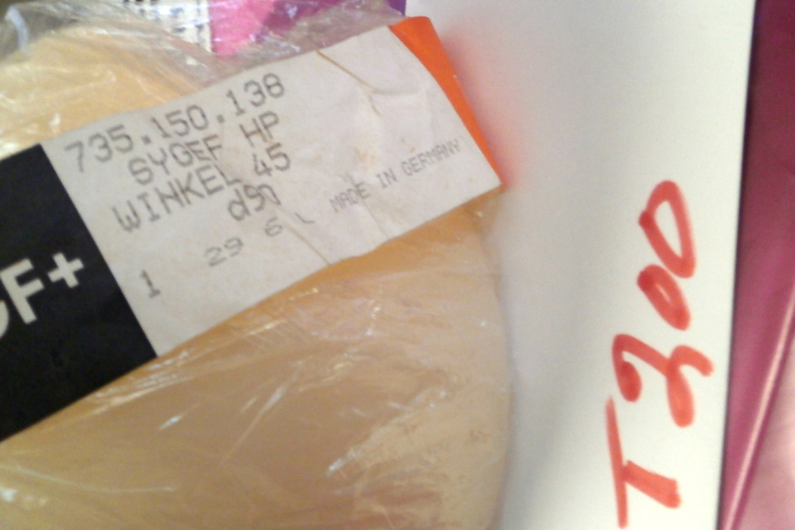 George Fishcer 735.150.138 High Purity d90 degree elbow