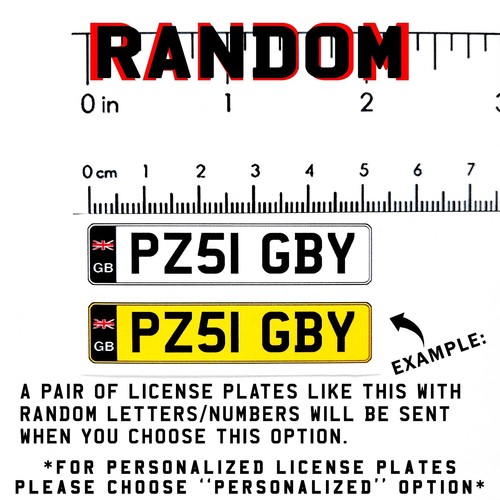 RC 1/10 UK BRITISH Number Plates Scale Sticker GB BRITAIN License Plate Licence - Picture 46 of 191
