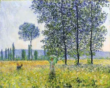 Sunlight Effect under the Poplars Claude Monet Oil Painting Hand painted Canvas