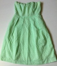 J Crew Lorelei Printed Embossed Strapless Dress WOMENS SIZE 4 MINT GREEN EUC *K