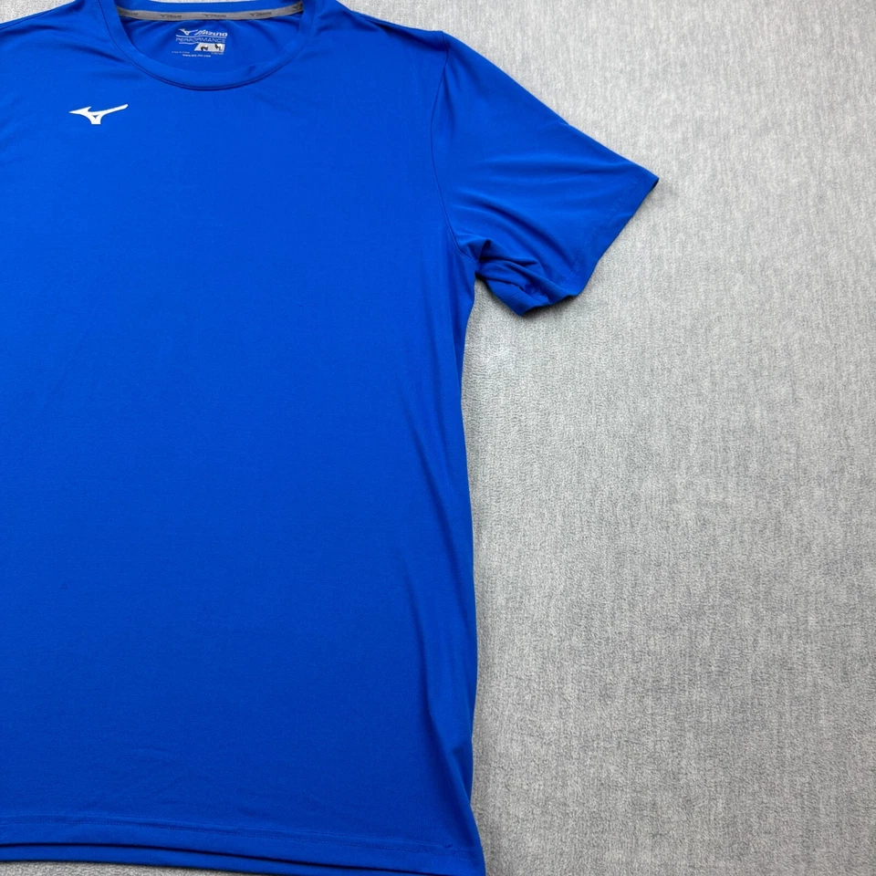 Mizuno Shirt Mens Large Blue Stretch Performance Athletic Crew Neck Lightweight - Image 4 of 4