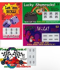 4 Fake Lottery Tickets Fake Phony Scratch Off Winning Lotto Ticket Fun Gag Joke