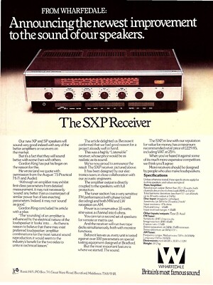 HIFIB4 ADVERT 11X8'' WHARFEDALE THE SXP RECIEVER