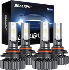 9005/HB3 9006/HB4 LED Bulbs Combo Super Bright Cool White Plug and Play 4 Pack