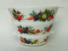 Vintage Pyrex Market Garden Cinderella Casserole Dish Set of 3 1.25 1.5 2 Pint