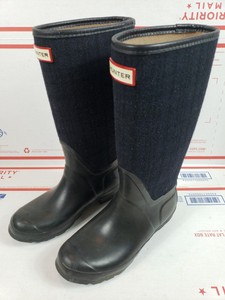 hunter plaid rain boots