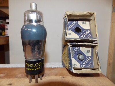 Philco branded NOS/NIB 6C6 vacuum tubes tested and guaranteed