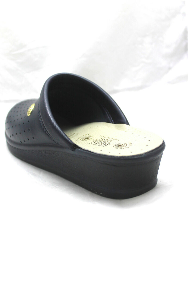 ciabatte sanitarie Sanital Light 750 blu vera pelle confort stile