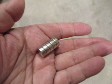 Neodymium Rare Earth Magnet Highest Grade N52  10mm x 5mm  Nickel Coated 5 Pack