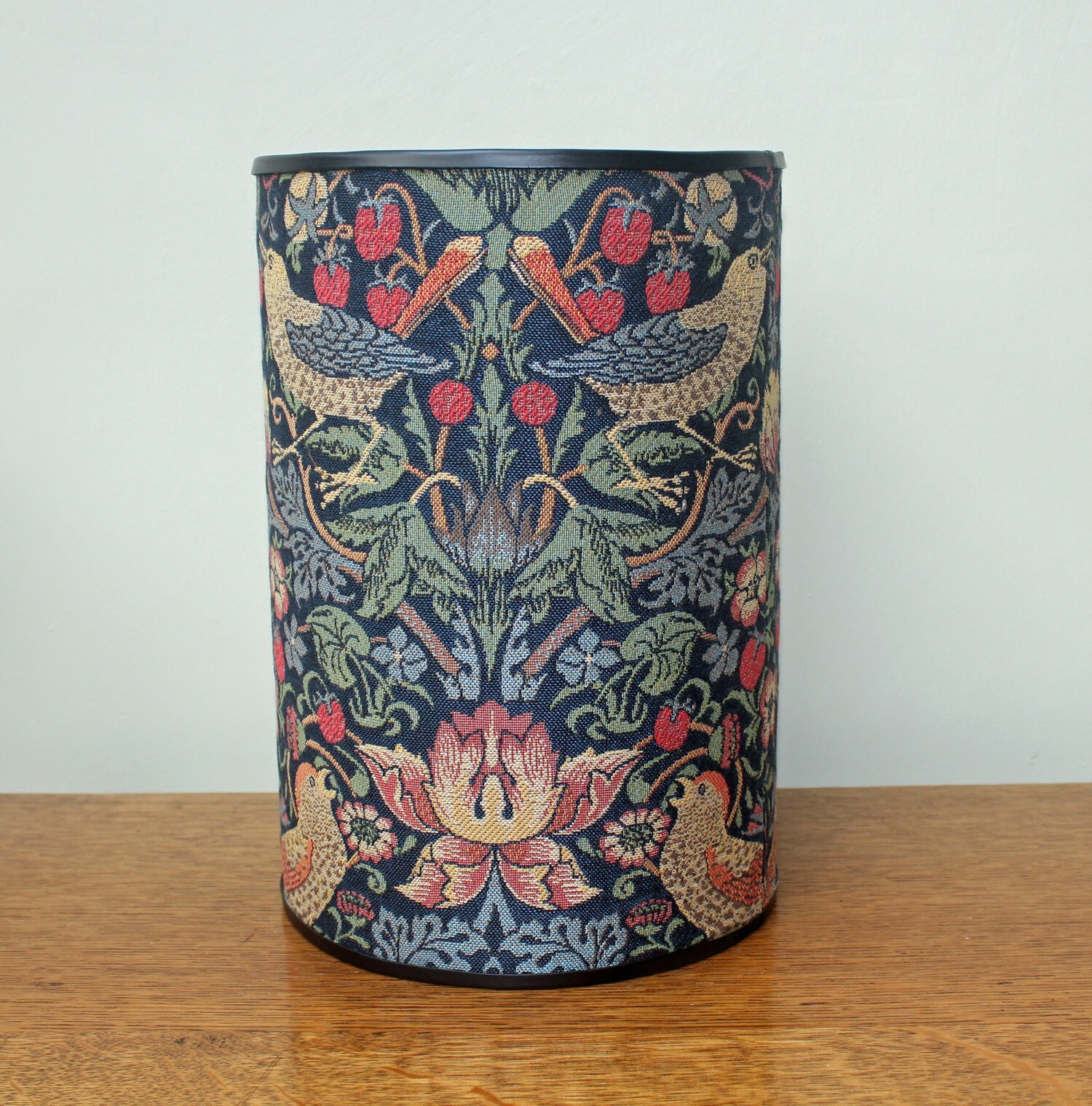 Hines William Morris Strawberry Thief Tapestry Waste Paper Bin: Made in UK